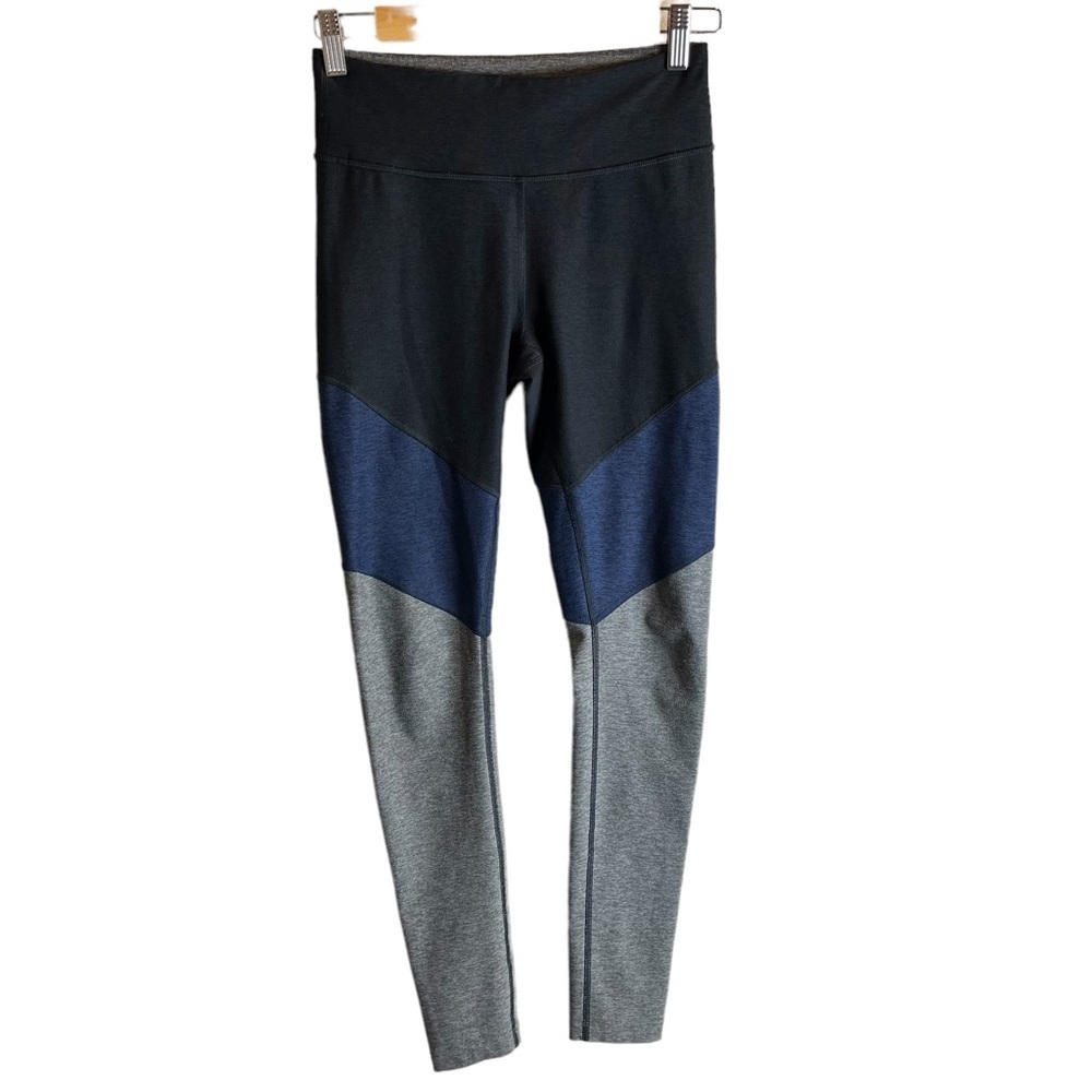 Outdoor Voices 7/8 Leggings Blue Color Block Women's Size Small